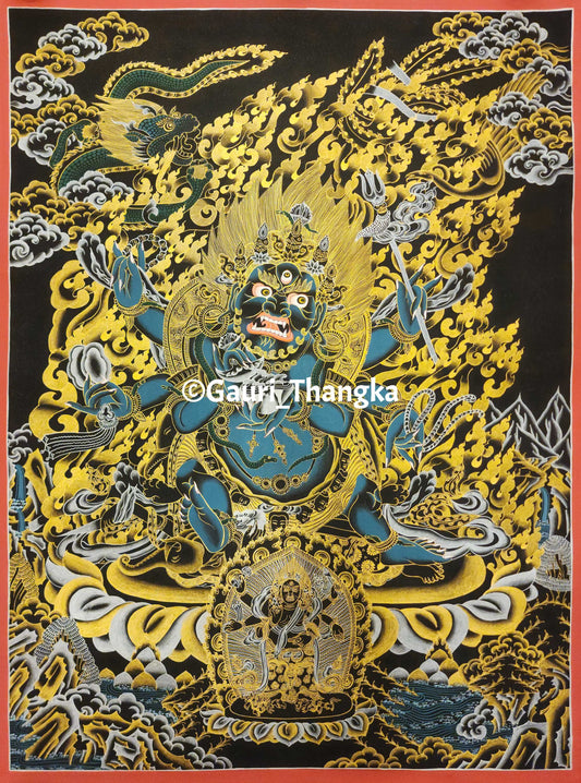 Six-Armed Black Mahakala | Protector of Wisdom