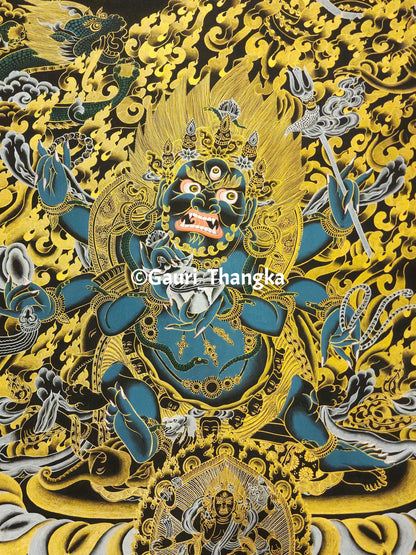 Six-Armed Black Mahakala | Protector of Wisdom