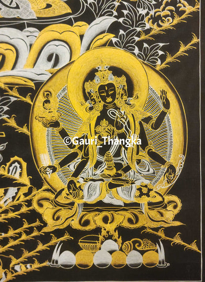 Gold White Tara Thangka
