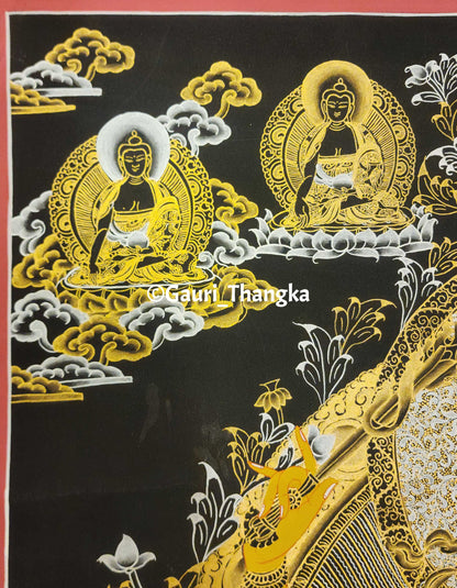 Gold Manjushri Thangka
