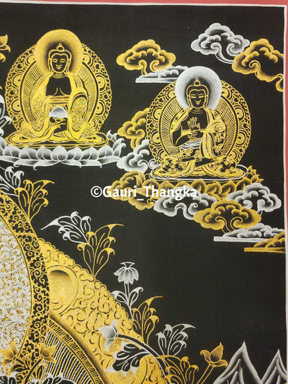 Gold Manjushri Thangka