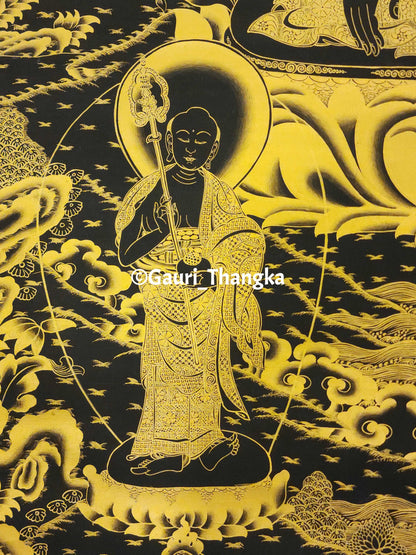 Gold Medicine Buddha Thangka