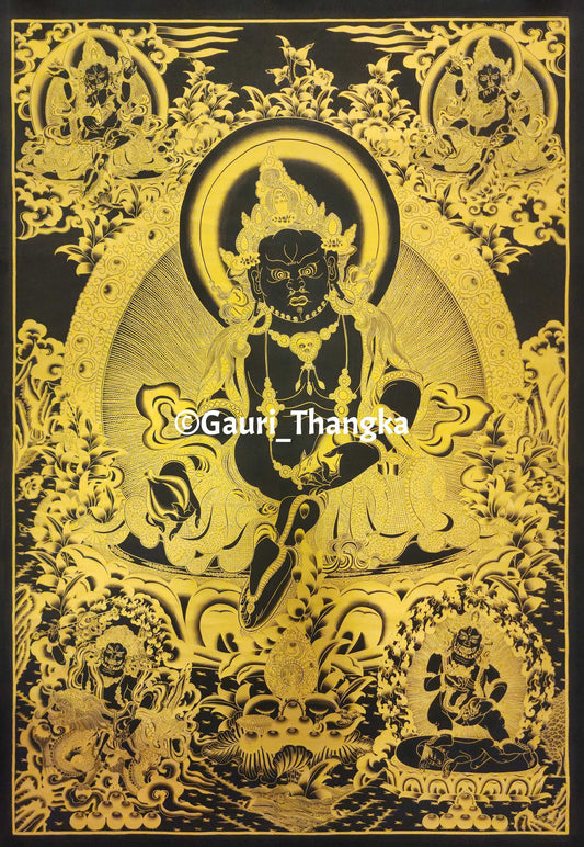 Gold Jambhala Thangka