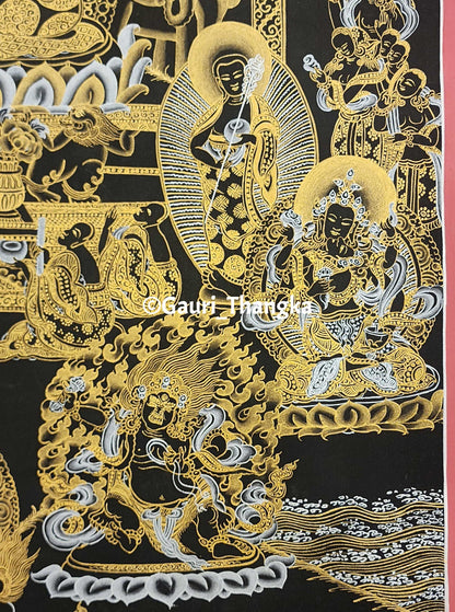 Gold Shakyamuni Buddha Thangka