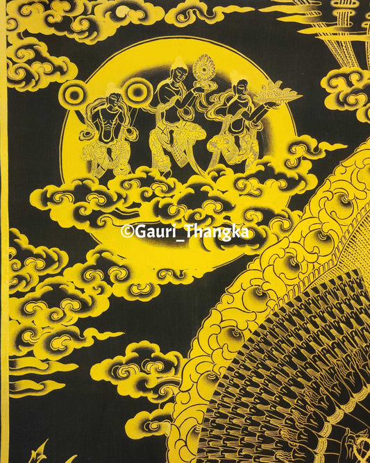 Gold Avalokiteshvara Thangka