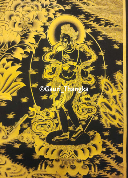 Gold Avalokiteshvara Thangka