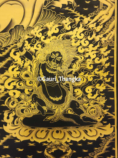 Gold Green Tara Thangka