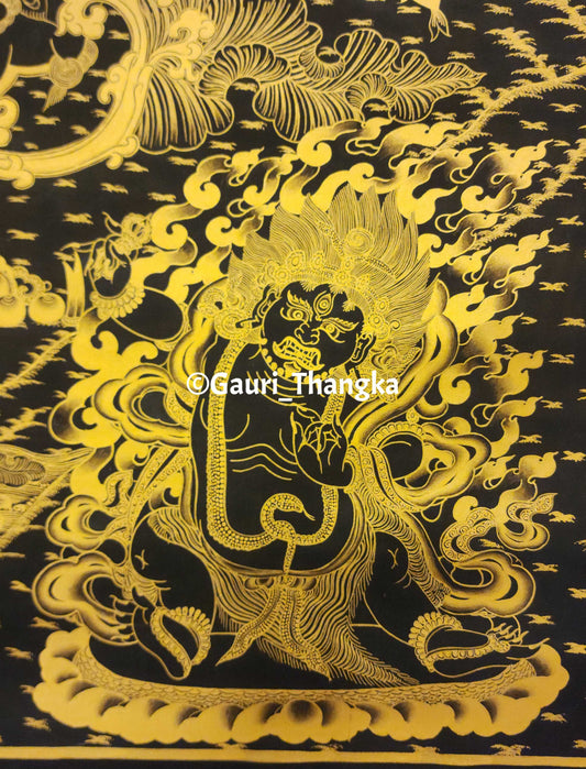 Gold Avalokiteshvara Thangka