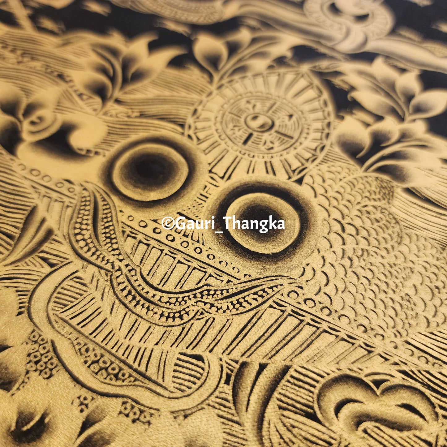 Gold Avalokiteshvara Thangka