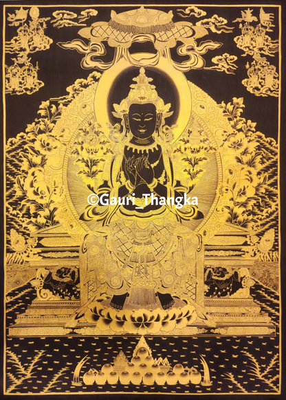 Gold Avalokiteshvara Thangkas