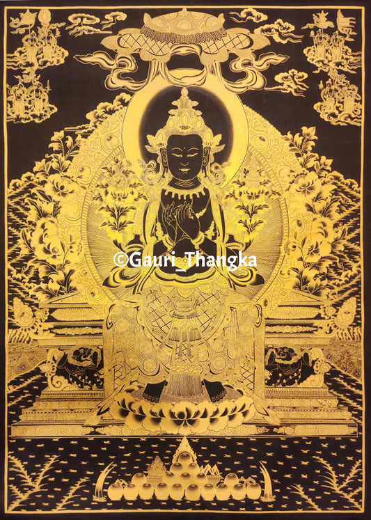 Gold Avalokiteshvara Thangkas