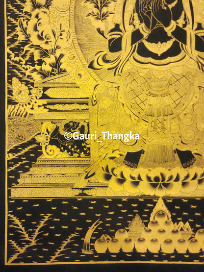 Gold Avalokiteshvara Thangkas