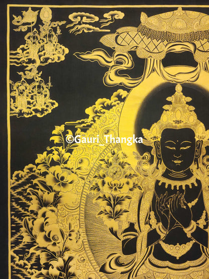 Gold Avalokiteshvara Thangkas