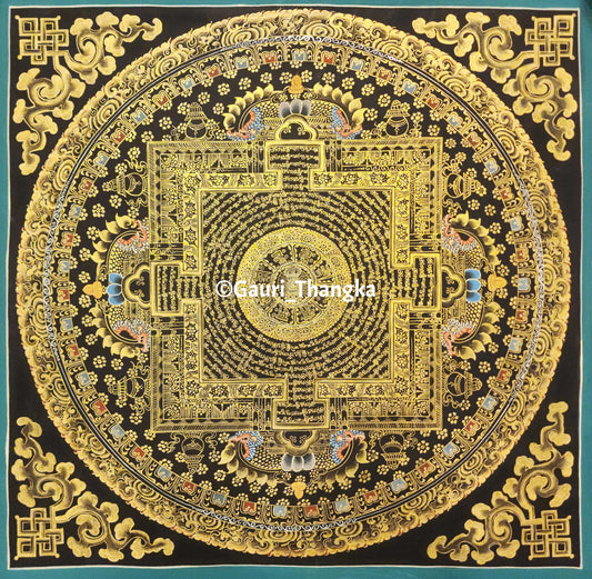 Gold Kalachakra Mandala