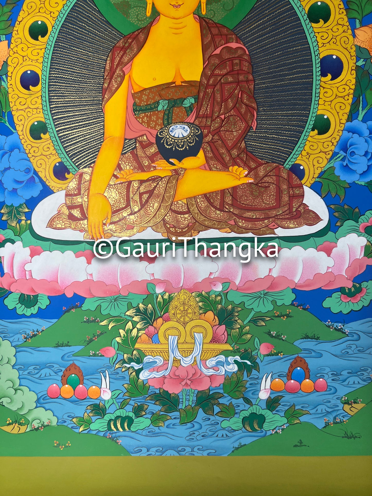 Hand-Painted Shakyamuni Buddha