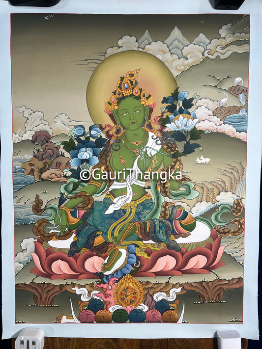 Green Tara Thangka