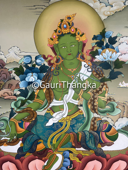 Green Tara Thangka
