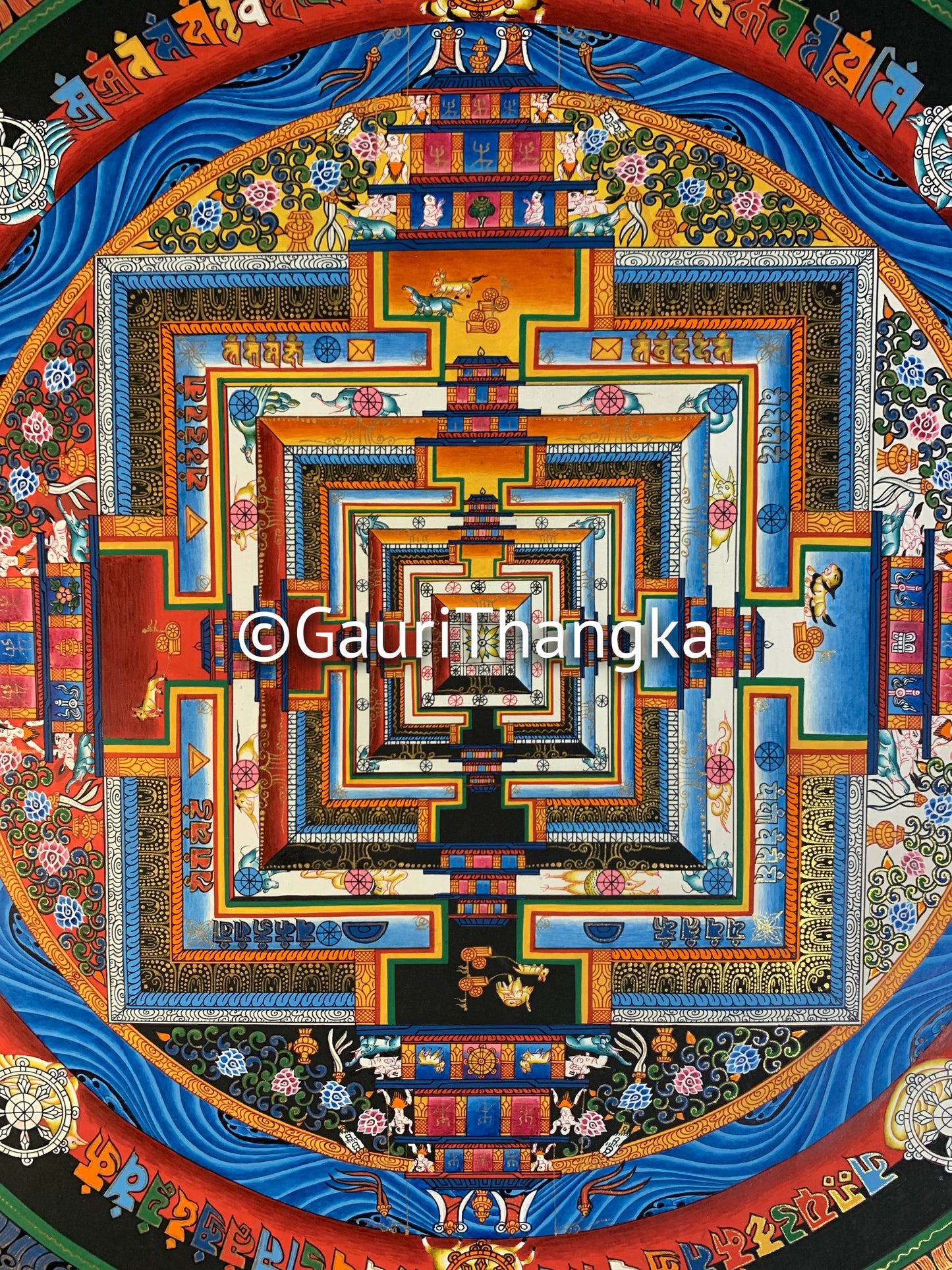 Blue Mandala Thangka