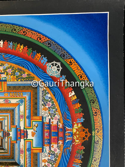 Blue Mandala Thangka