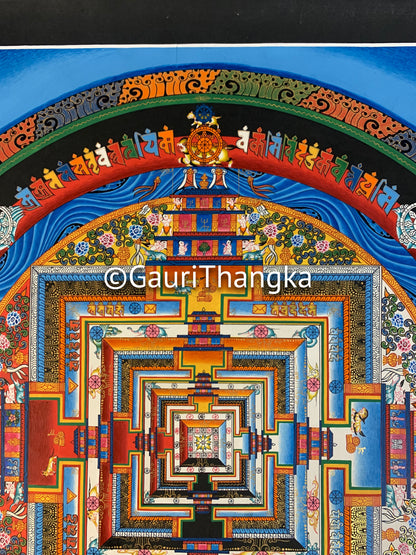 Blue Mandala Thangka