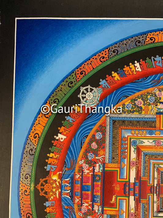 Blue Mandala Thangka
