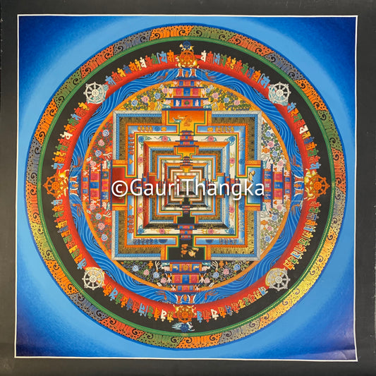 Blue Mandala Thangka